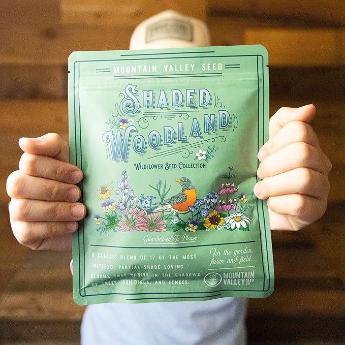 Wildflower Seeds Bulk, 3 Oz. 80,000+ Seeds, Partial Shade Flower Seeds, 19 Non-GMO Varieties of Flower Seeds for Shade - Wild Flowers Seeds Mix, Shade Tolerant Wildflowers for Partial Shade