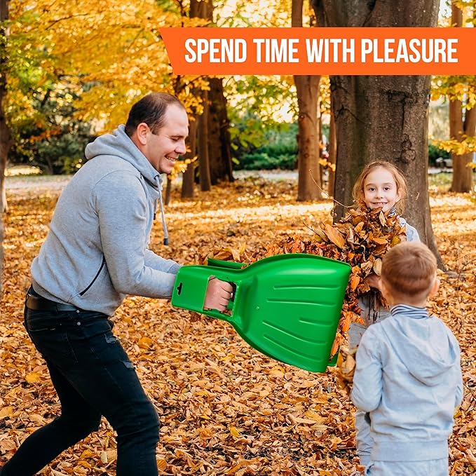 Leaf Collector, Leaf Scoops, Hand Rake for Leaf Picker Upper Gardening Hand Tools, Lawn Cleaning Garden Rake 6 Pairs Leaf Scoop, Green Plastic Leaf Grabber, by Superio