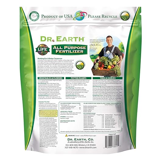 Dr. Earth Life All Purpose 4-6-5 Fertilizer 4-Lb - New #736P Packaging for 2020 (2-Bags)