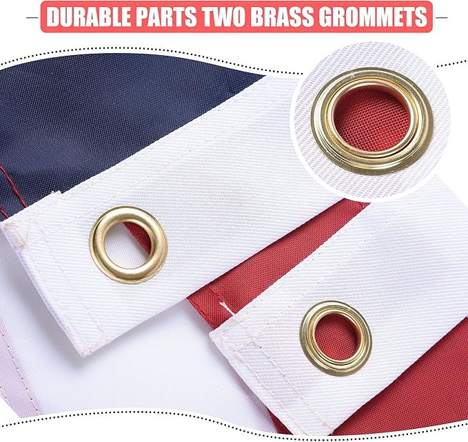 American Flag 3x5 Ft, USA US Flags Outdoor, Heavy Duty Durable, Embroidered Stars, Sewn Stripes and Brass Grommets