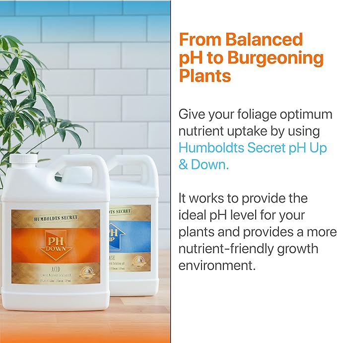 Humboldts Secret pH Up and pH Down Control Kit | Liquid pH Plant Balancer for Soil Gardening & Hydroponics Growing System | Optimal Nutrient Uptake for All Plants (32 Ounce)