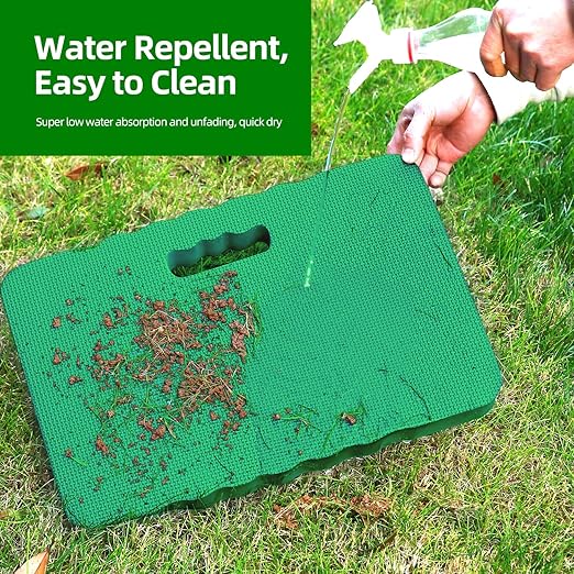 Ohuhu Premium Thick Kneeling Pad, 2-Pack Large Comfortable Gardening Knee Mat with 2 Different Surfaces, Extra Thick Knee Cushion Kneeler for Gardening, Work, Baby Bath, Exercise, 17 x 11 x 1.5 Inch