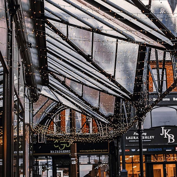 Christmas Tree Lights Outdoor, 168Ft 600 LED Twinkle Fairy Lights String with 8 Modes for Christmas LED Garland Wreath Wedding Indoor Holiday Decorations with Dark Green Wire, Warm White