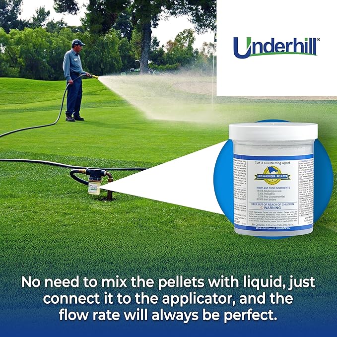 Underhill UHH20PEL H20 Maximizer Ultra Holding Wetting Agent Pellets Soil Surfactant for Lawn, Garden, Turf Grass, Golf Greens, 3 Tablets