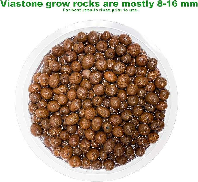 Viagrow VS10-5 Grow Rocks Expanded Clay Pebbles, Brown