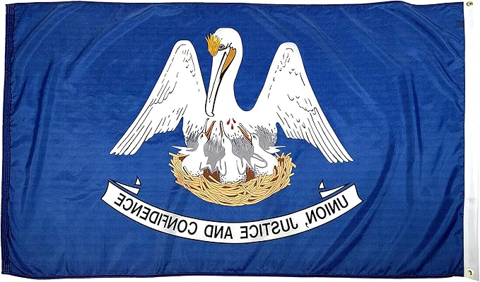 FlagSource Louisiana Nylon State Flag, Made in USA, 6x10'