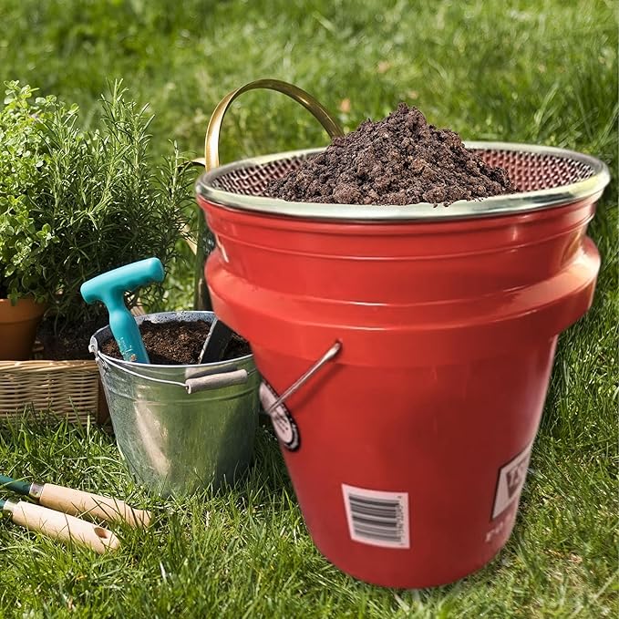 Soil Sifter for Gardening, Rock Sifter for 5gallon Bucket, Dirt Sifter Compost Sifter, Sifter for Gravel Sawdust Vermicompost