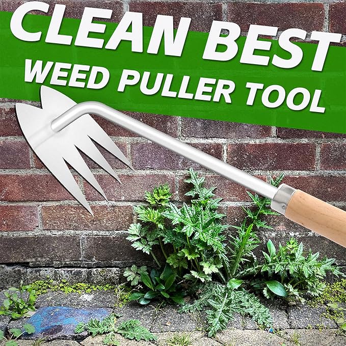 Japanese Weed Puller Tool Gardening Hand Weeder Tools,Manual Hand Pulling Weeder for Vegetable Gardening Backyard Farm Planting & Weeding Removal Quick Work