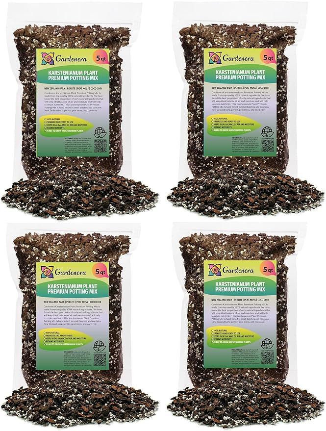 Monstera Karstenianum Potting Mix - Retains Moisture and Enhances Root Development - 20 Quart (4 Bags of 5 Quart)