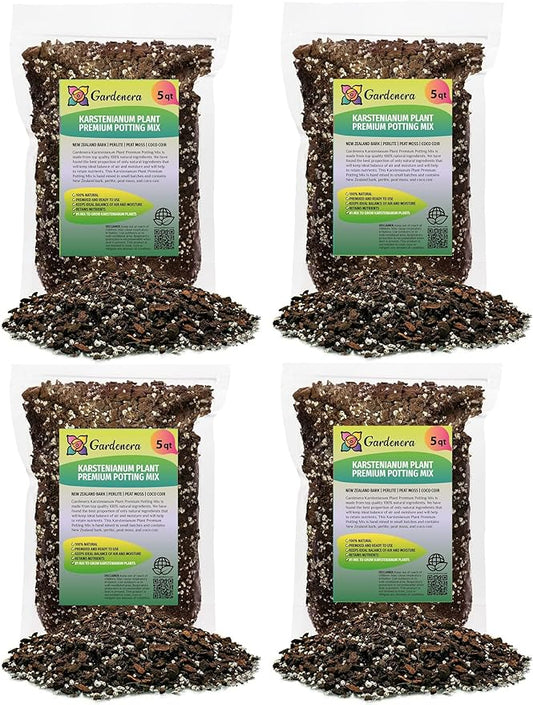 Monstera Karstenianum Potting Mix - Retains Moisture and Enhances Root Development - 20 Quart (4 Bags of 5 Quart)