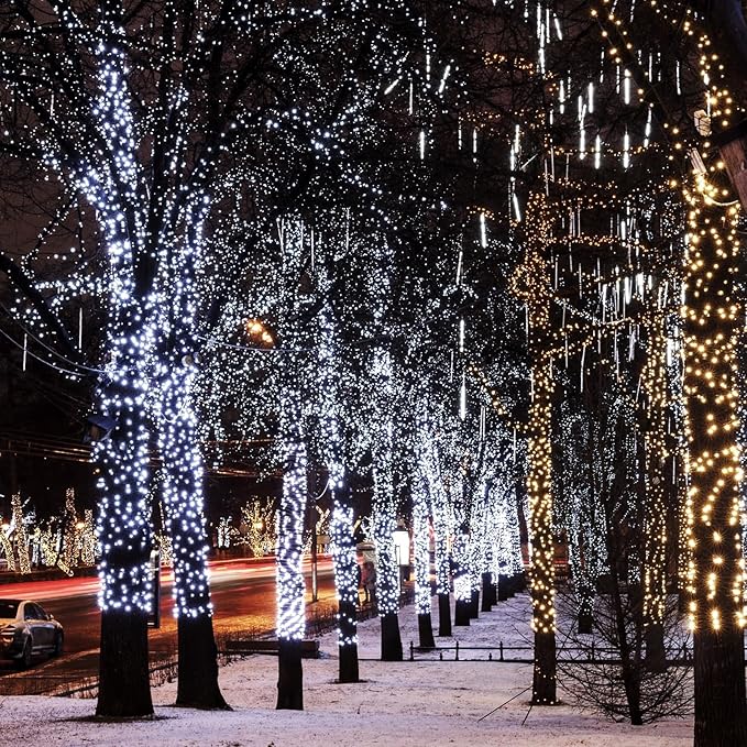 Solar String Lights Outdoor, 2 Pack 240 Led Solar Fairy Lights for Outside Waterproof 170ft Cool White Solar Lights 8 Lighting Mode Solar String Lights for Outside,Garden,Courtyards,Trees