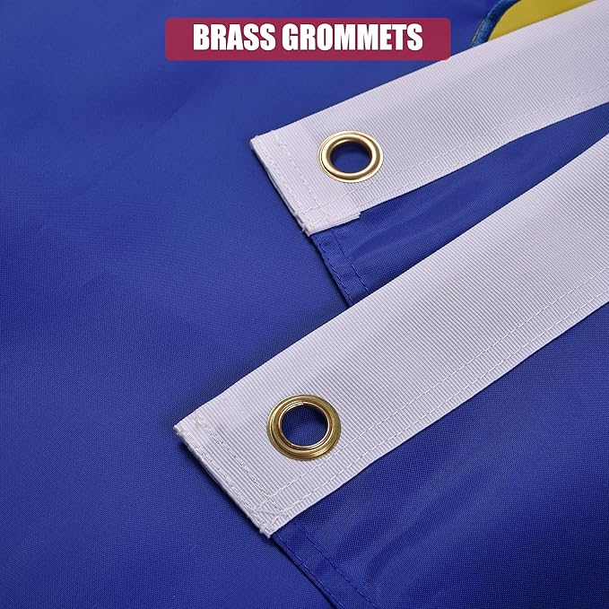 Oregon State Flag 3x5 Ft, Deluxe Full Embroidered Heavy Duty Nylon Durable OR Outside Flags, Indoor/Outdoor, Sewn Stripes and Brass Grommets