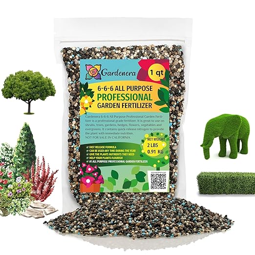 6-6-6 All Purpose Professional Garden Fertilizer - Nourish Your Plants for Healthy Growth and Vibrant Blooms - 1 Quart