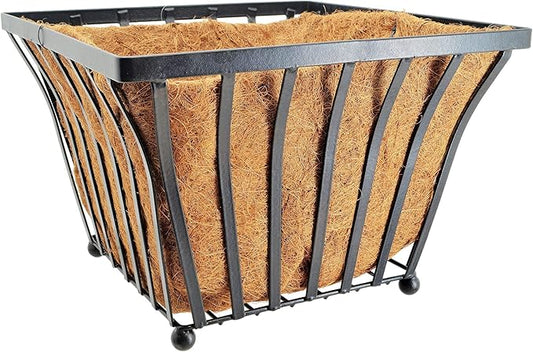 Arcadia Garden Products CB48 Series Solstice Square Planter 18", Black