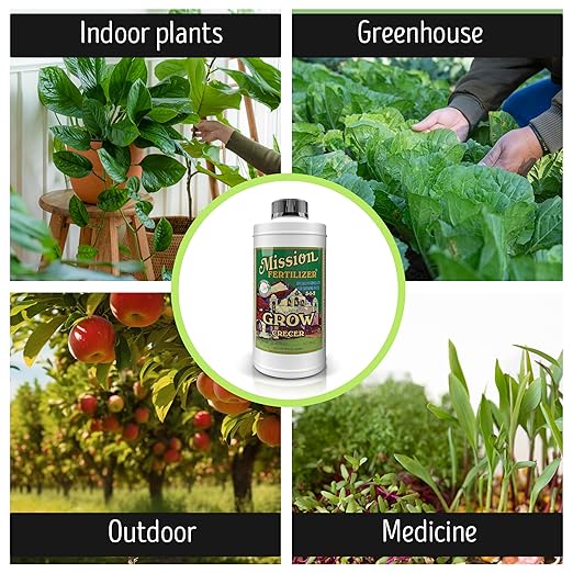 Grow 3-1-2 Organic Liquid Fertilizer, Vegitative, Fish Based, Safe, Organic, All Purpose, Nutrient, Plant Safe (5 Gallon)