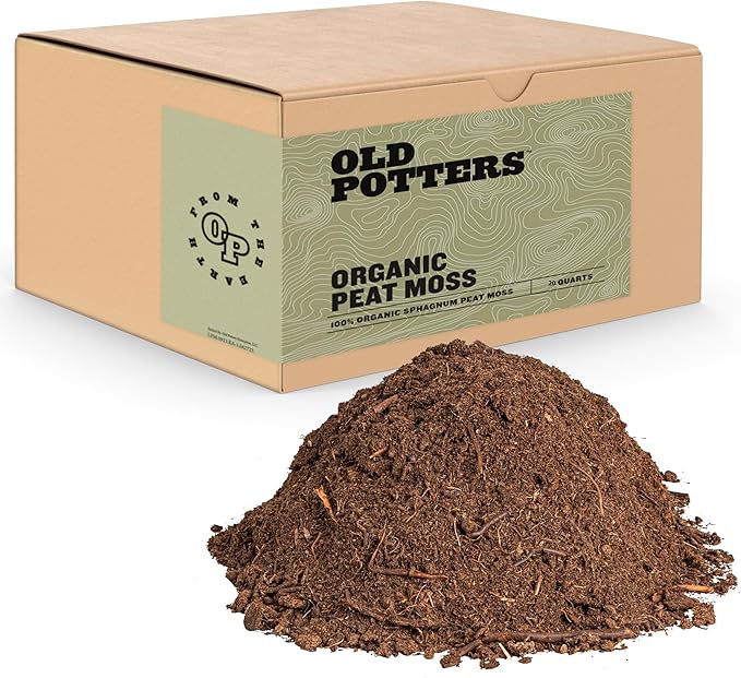 Organic Peat Moss, 20 Quarts – 100% Sphagnum Peat Moss, SEMI Compressed, for Potted Plants & Seed Starting – Organic Gardening for Indoor and Outdoor use (20 Quart)