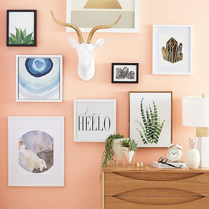 Umbra - 1004372-524 Trigg Desktop Planter Vase & Geometric Container-for Succulent, Air, Mini Cactus, Faux Plants and More, Desk, White/Brass