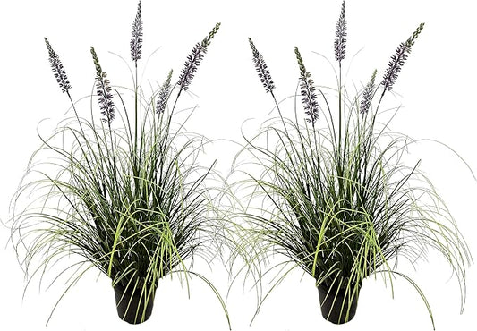 Artificial Plant 35in(2pack) Tall Artificial Lavender Plant,Faux Plants Indoor Home Decorative Artificial Plants & Flowers in Pot Fake Plant, House Plant Indoor