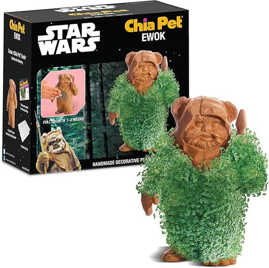 Chia Pet Star Wars Ewok with Seed Pack, Decorative Pottery Planter, Easy to Do and Fun to Grow, Novelty Gift, Perfect for Any Occasion