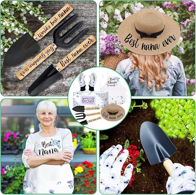 Gifts for Nana,Nana Gifts,Nana Gardening Gifts for Women Garden Tools Kit Outdoor Horticulture Starter Birthday for Nana/Grandma Plant Lover