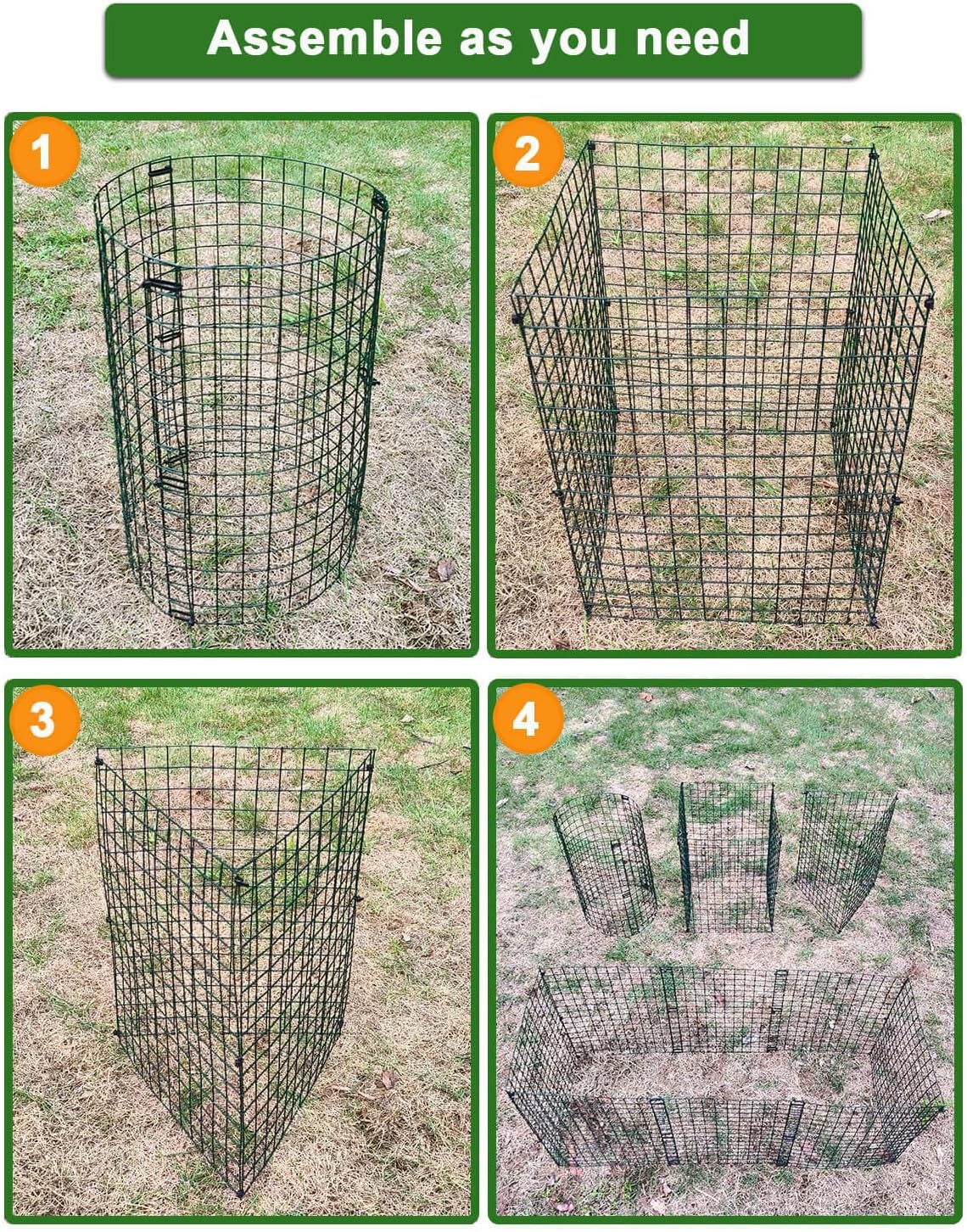 15Pcs Plant Protectors from Animals - Plant Cages for Outdoor Plants 11.8"x15.8" Metal Mesh Garden Protector for Flowers, Vegetables, to Stop Rabbits, Chickens and Squirrels