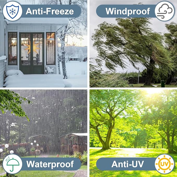 Backflow Preventer Insulation Cover, 16" W x 20" H YeloDeer Reusable Waterproof Sprinkler Valve Cover with Aluminum Foil, Outdoor Well Pump Cover Insulated for Winter Freeze Protection.