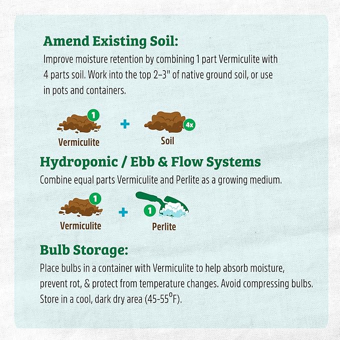 Back to the Roots 100% Organic Vermiculute | Made in The USA | Premium Nutrition for Indoor and Outdoor Plants