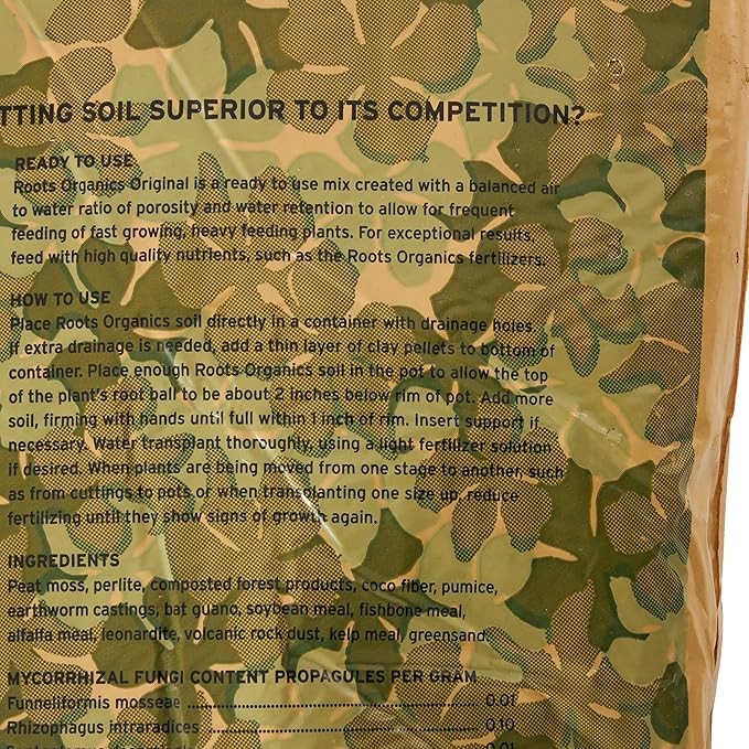 Roots Organics ROD75 Hydroponic Gardening Original Coco Fiber Based Potting Soil 0.75 Cubic Feet, 2 Pack