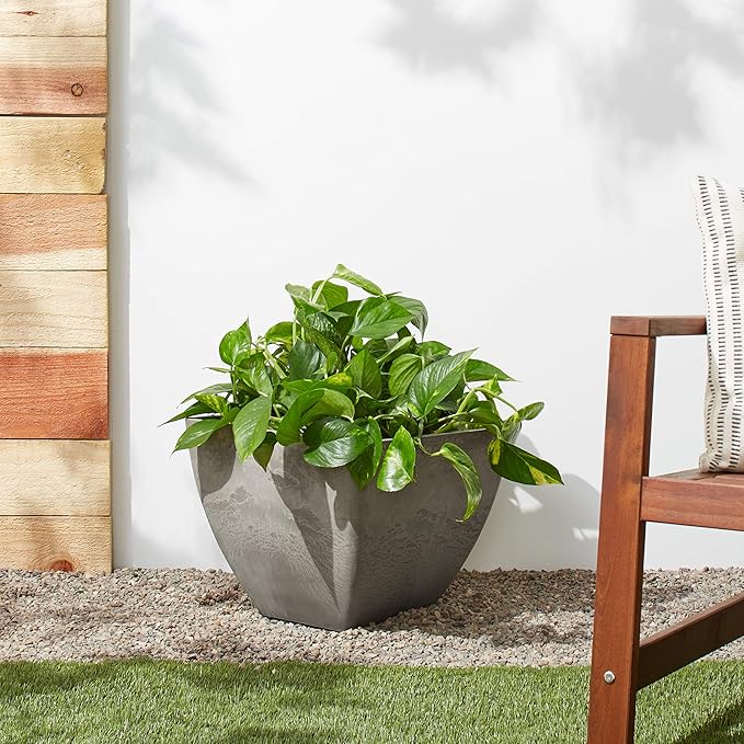 PSW Arcadia Garden Products FB40CT Simplicity Square, 16 x 16 x 13, Cement