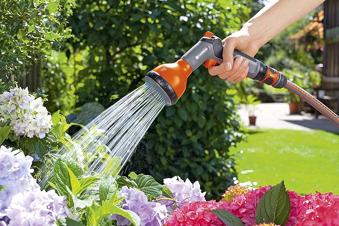 GARDENA (32131-FP) Frost Proof Nozzle 3 Spray Patterns Hard Stream, Bubbler for Potted Plants, Soft Spray