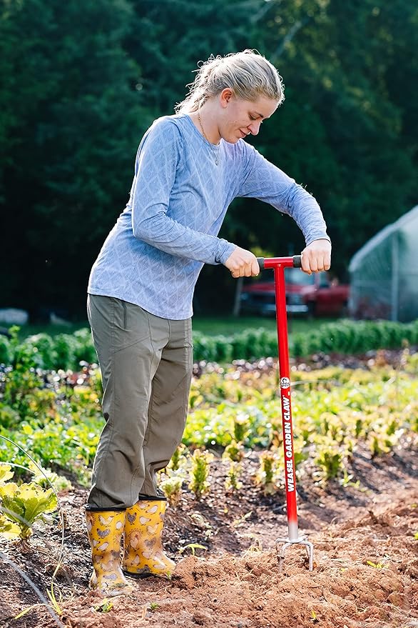 Garden Weasel Garden Claw - Long Handle | Cultivate, Loosen, Aerate, Weed | Gardening Hand Tiller, Twist Weeding Tool, Digging Fork, Cultivator, Soil Loosener | 91316