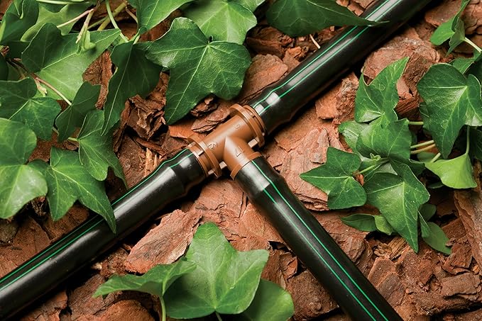 Rain Bird BT50/4PK XFF Tee for 1/2" / 17mm Drip Tubing 4 Pack, Brown