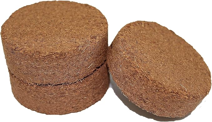Coco Coir Discs (60mm 50-Pack) - Organic Coconut Coir Seed Starting Discs - Coconut Fiber Seedling Soil for House Plants, Potting Soil, & Indoor Plants - Organic Coco Coir for Plants & Potting Mix