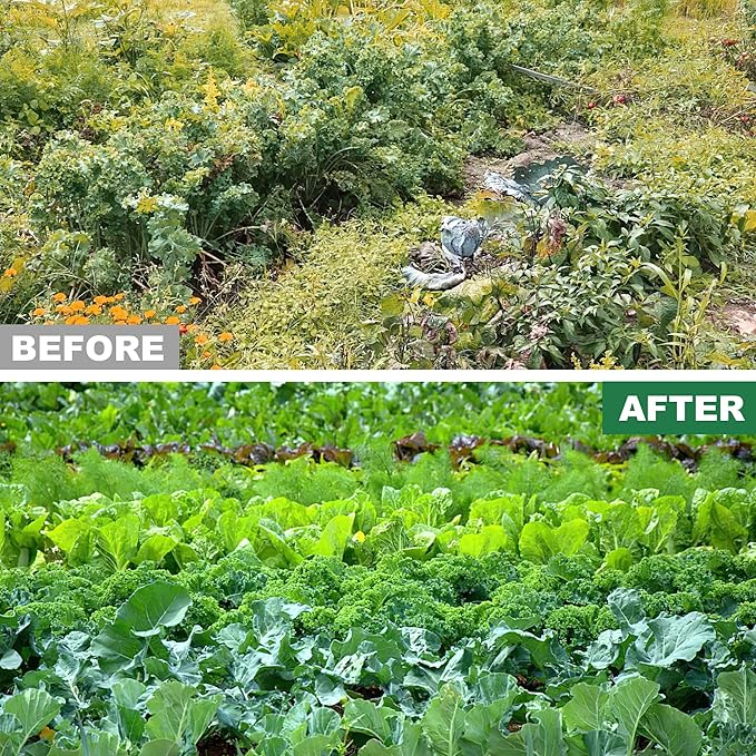 Triangle Garden Hoe, Carbon Steel Weed Remover Edger Lawn Tool with 57.5 Inches Stainless Steel Long Handle, Weed Puller Long Handle Hoe for Digging Weeding Hoeing Loosing Soil