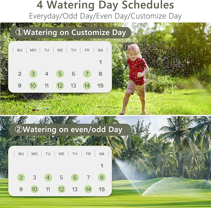 Diivoo WiFi Water Timer 3 Zone, Smart Sprinkler Hose Timer Compatible with Alexa and Google, Remote Control Irrigation Timer, Automatic Manual Watering, Rain Delay, for Garden, Lawns and Yards