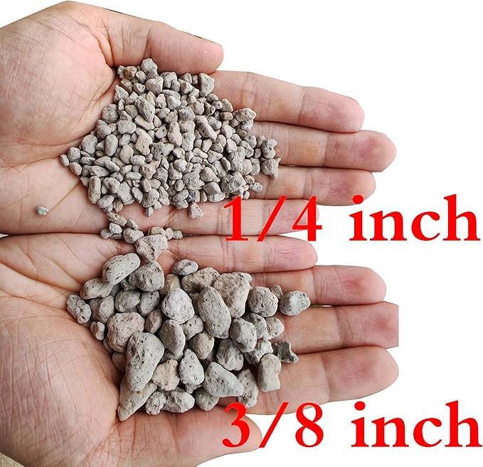 Voulosimi Garden Pumice Rock Horticultural Cactus Bonsai Succulent Soil Additive for Plants, Landscaping, Vase Fillers (3/8 inch, 3 LB)