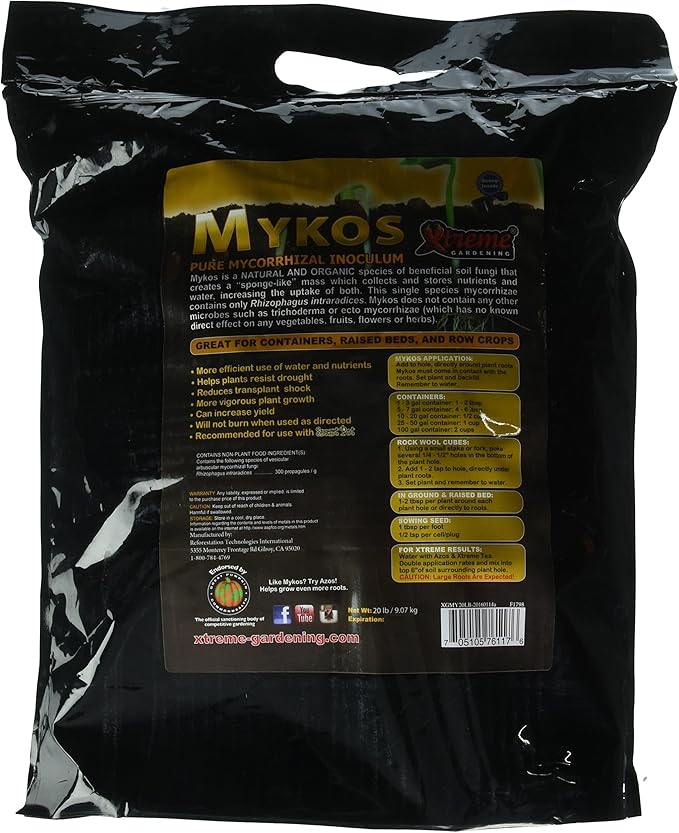 Xtreme Gardening HGC721210 Mykos Mycorrhizae Granular Hydroponic Root Enhancer, 20 lb