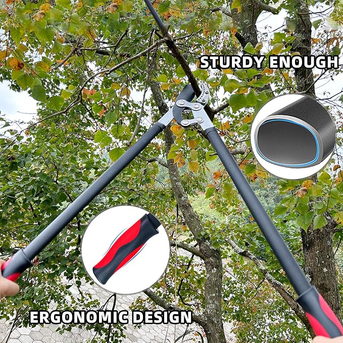 Loppers for Tree Trimming Heavy Duty Branch Cutter Tree Clippers with Compound Action, Chops Thick Branch Ease, Garden Lopper Pruning, 32 Inch Tree Trimmer with 2" Clean Cut Capacity