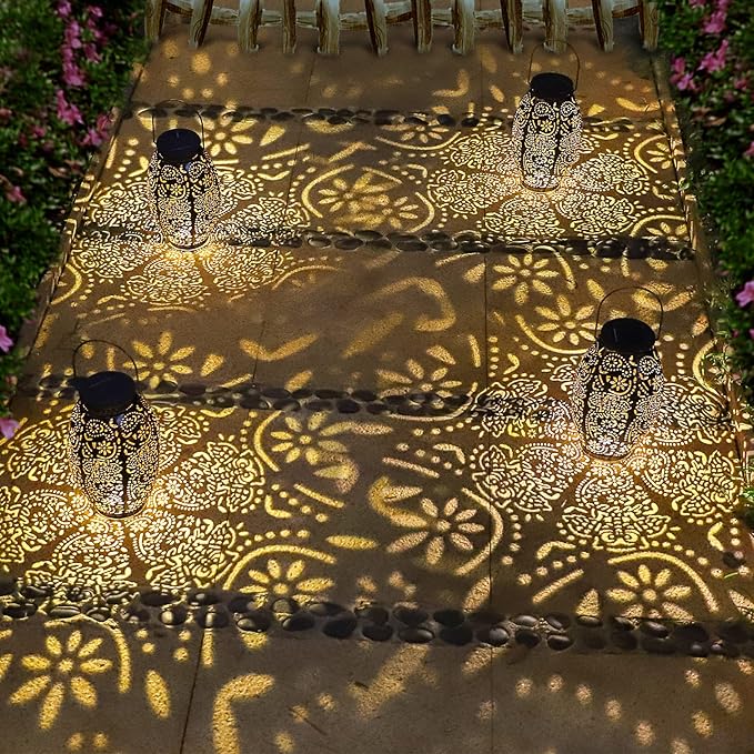 Owl Solar Outdoor Lantern Waterproof, Garden Decor Gifts for Women, LED Metal Garden Solar Lights for Porch, Yard, Patio Ornaments, Mothers Day Gifts for Mom Grandma (Antique Bronze,1Pack)