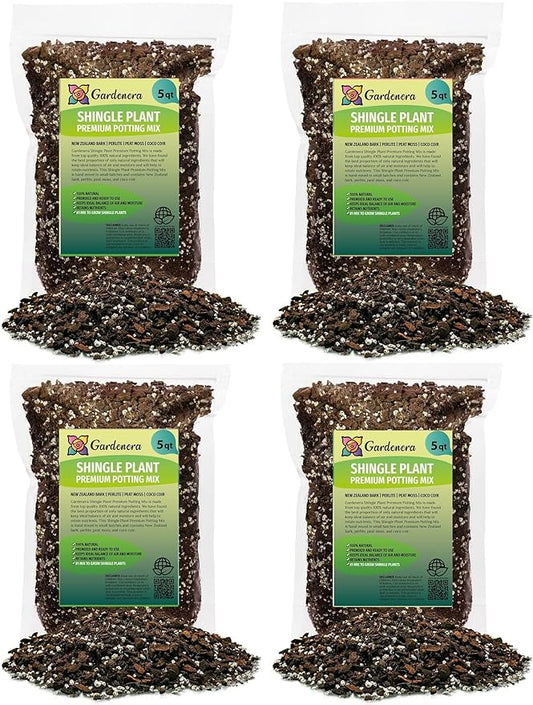 Shingle Plant Soil Mix - Trusted by Experts for Strong and Healthy Plants - 20 Quart (4 Bags of 5 Quart)