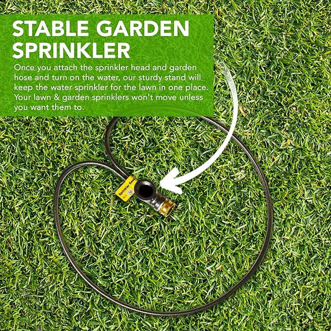 Yard Butler IRB-14 3/4-Inch Lawn Sprinkler Stand, Adjustable Metal Ring Base Sprinklers for Yard, Easy Base Stand for Garden Sprinklers for Large Areas - 2 Pack