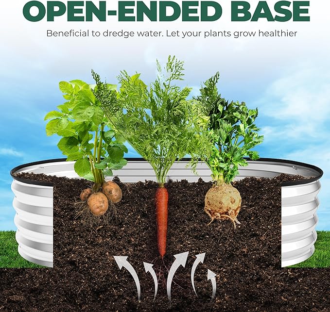 Utopia Home Galvanized Raised Garden Bed Kit 4x2x1ft, Planter Box Raised Garden Beds Outdoor, Easy Assembly Metal Raised Bed for Gardening Vegetables, Fruits, Flowers - Pack of 01 - Silver