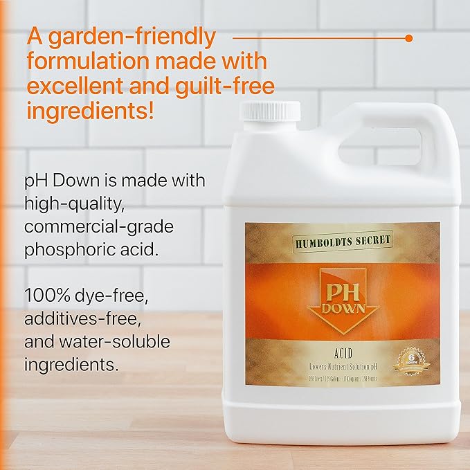 Humboldts Secret pH Up and pH Down Control Kit | Liquid pH Plant Balancer for Soil Gardening & Hydroponics Growing System | Optimal Nutrient Uptake for All Plants (2.5 Gallon)