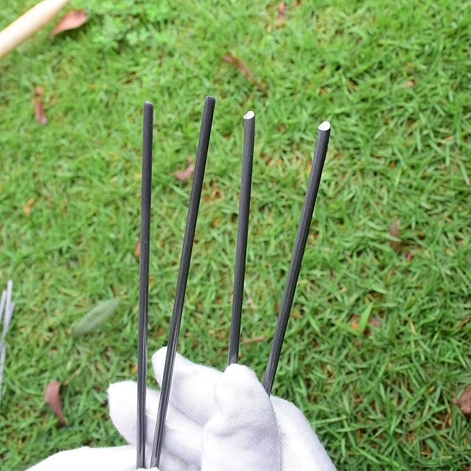 MySit 6" Garden Staples Landscape Stakes Ground Pins 200 Pack, Lawn Staples Weed Fabric Staple, Heavy Duty 11-Gauge(3.0mm) Steel Sod Anchor Securing Pegs for Securing Fabric