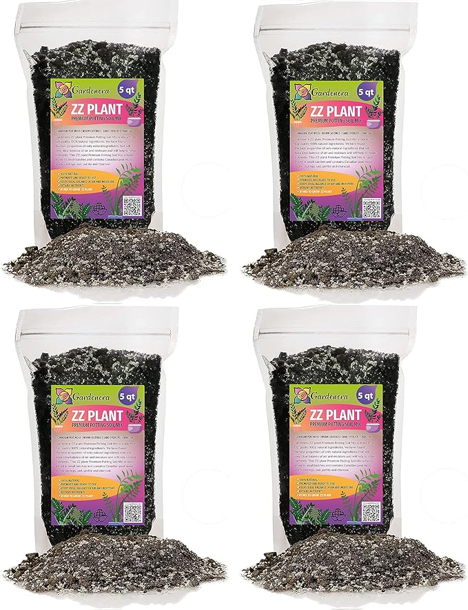 Premium ZZ Plant Supreme Potting Mix - Enhanced Soil Health & Efficient Toxin Absorption for Plant Safety - 20 QUARTS