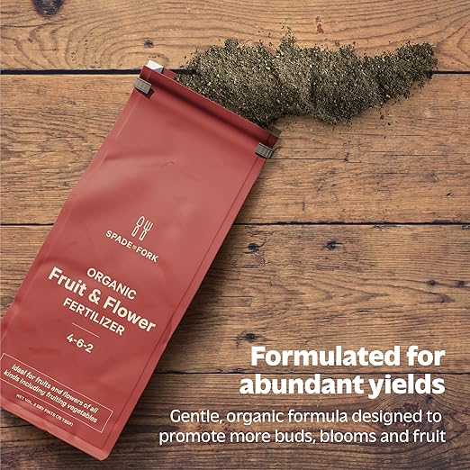 Organic Fruit & Flower Fertilizer - 2lbs - Natural Indoor & Outdoor Plant Food for Strong Healthy Plants and Soil