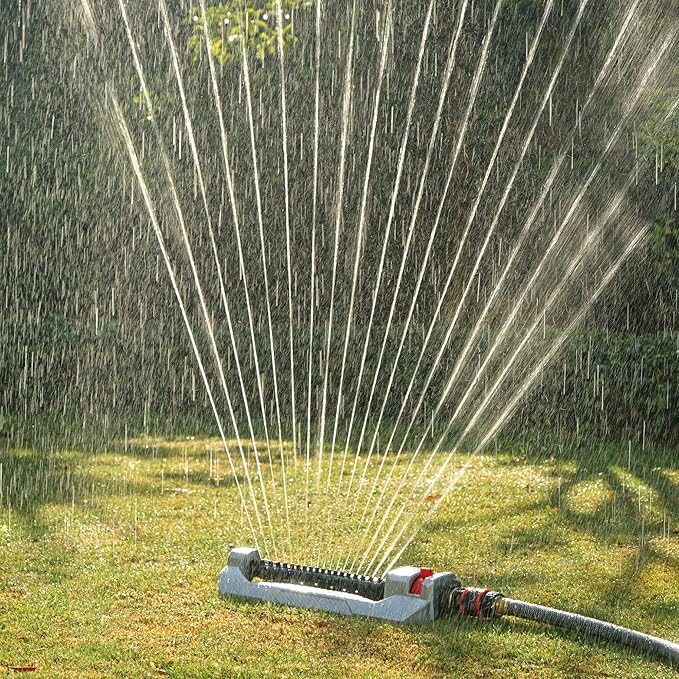 Eden 94110 Lawn & Garden Metal Osciallating Water Sprinkler for Yard