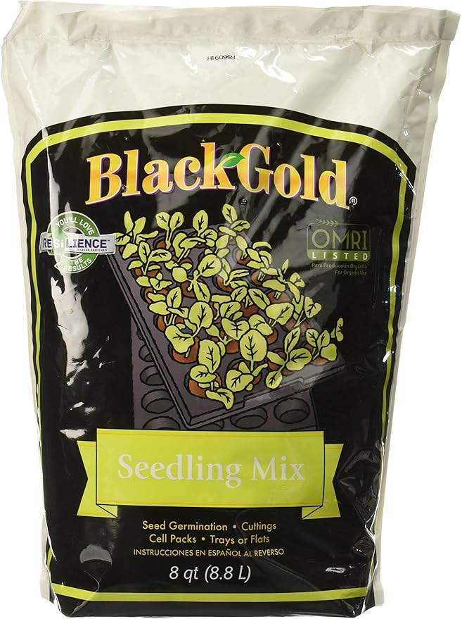 SUNGRO HORTICULTURE Black Gold 1311002 8-Quart Seedling Mix, ba