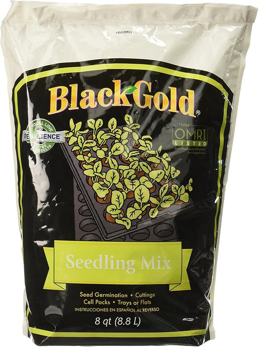SUNGRO HORTICULTURE Black Gold 1311002 8-Quart Seedling Mix, ba
