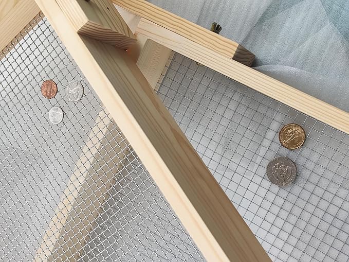 Wood Soil Sifter Metal Dirt Sifter Purpose Garden Sifter Rock Sifter Compost Sifter for Gardening ﻿ (2 Pcs Sifter/Extension Boards)